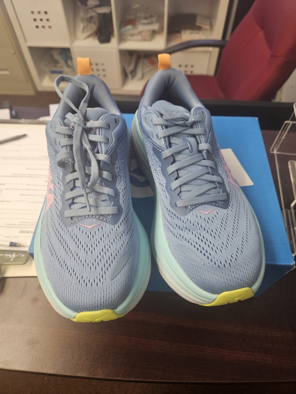 Hoka Bondi 8 in Blue and Mint - Picture 5 of 5